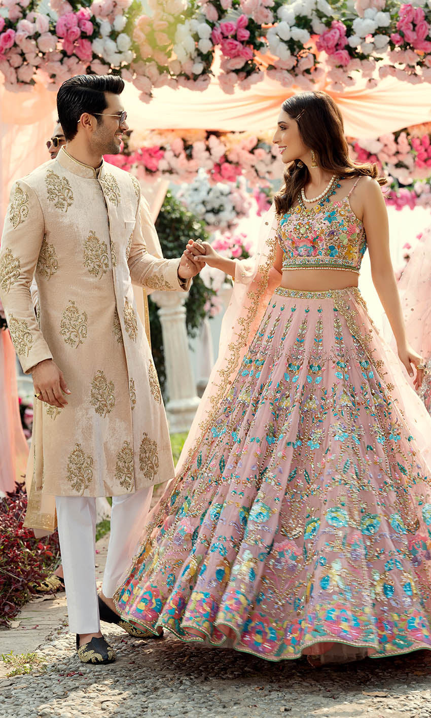 Glamorous Designer Pink Color Lehenga Choli For Girls