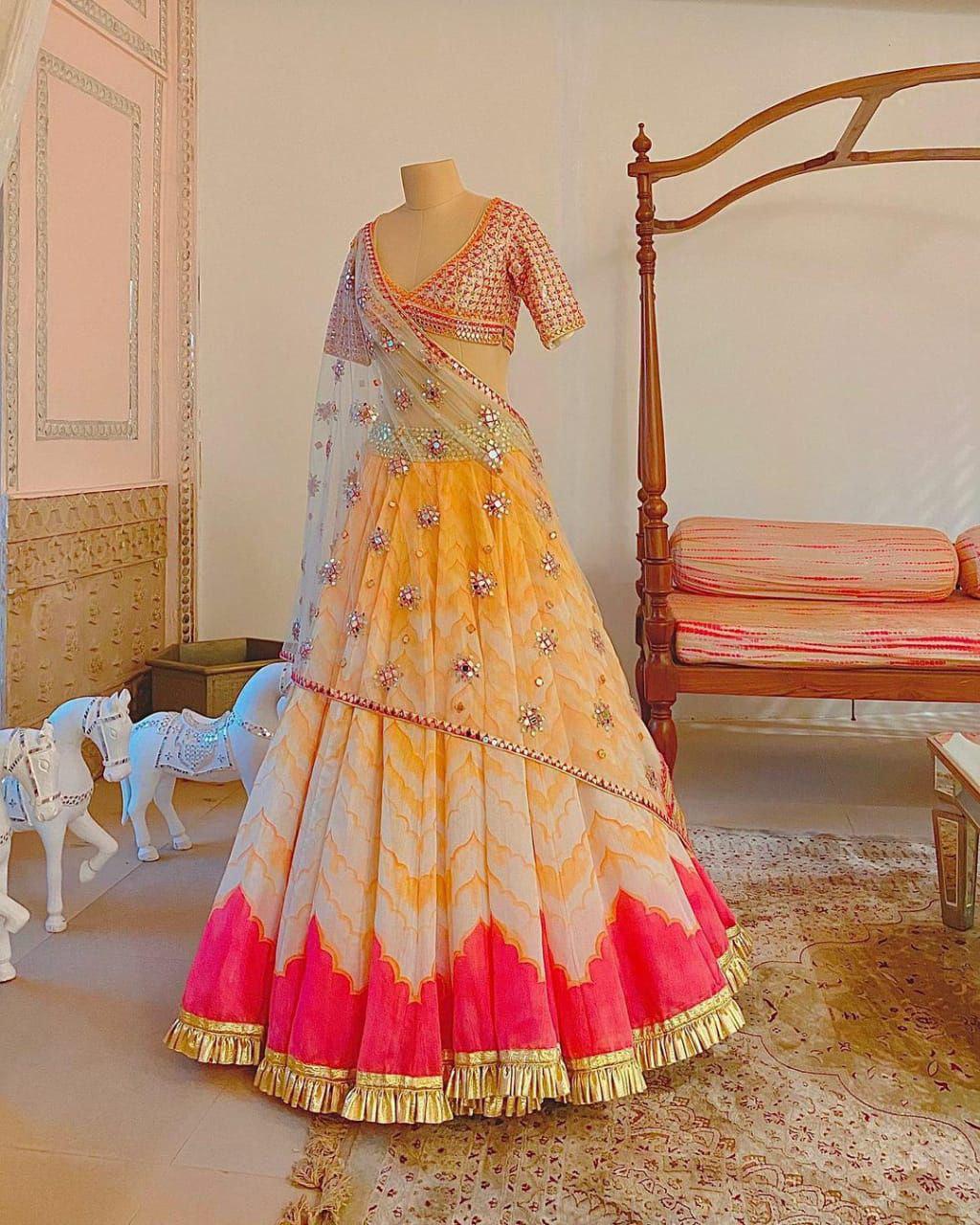Designer Party Wear Multi Color Lehenga Choli