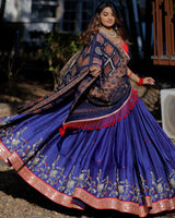 Royal Blue Color Wedding Wear Stupendous Lehenga Choli