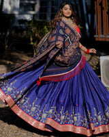Royal Blue Color Wedding Wear Stupendous Lehenga Choli