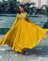 Embroidered Ruffle Layer Multi Gown Designs For Girls