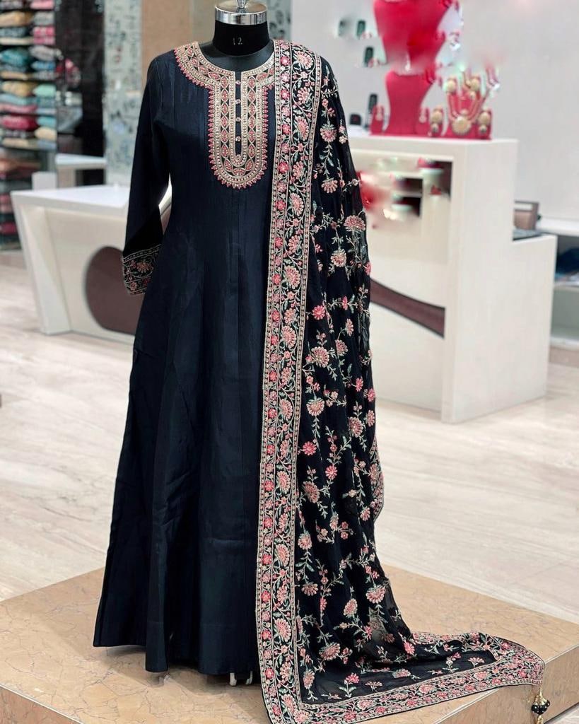 Heavy Butter Fox Georgette Anarkali Multi Gown