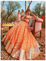 Orange Color Designer Lehenga Choli Collection