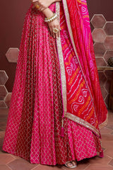 Bollywood Pink Color Heavy Mirror Work Latest Lehenga Choli