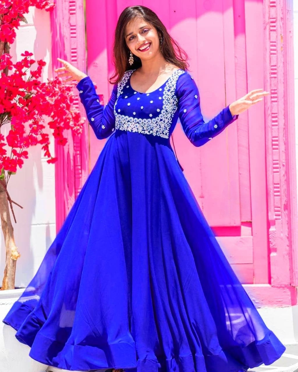 Amazing Blue Designer Gown Collection For Girls