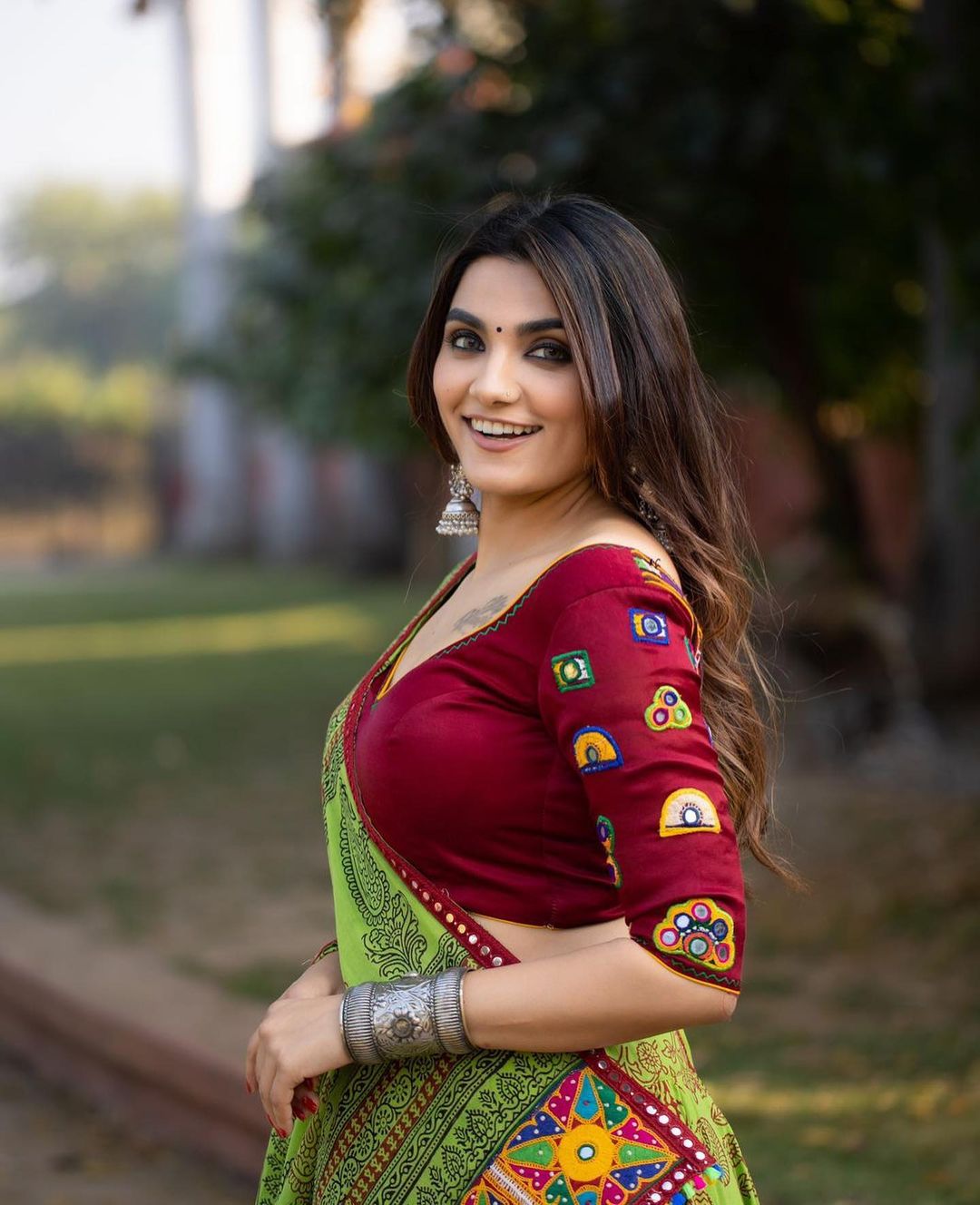 Exquisite Green Color Zig Zag Printed Classic Lehenga Choli