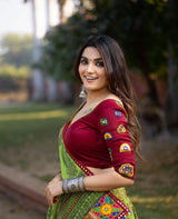 Exquisite Green Color Zig Zag Printed Classic Lehenga Choli