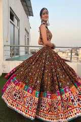 Graceful Printed Hand Work Lehenga Choli For Navratri
