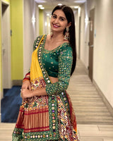 Kinjal Dave Navaratri Mirror Work Lehenga Choli Designs