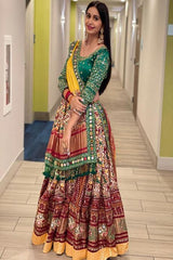 Kinjal Dave Navaratri Mirror Work Lehenga Choli Designs