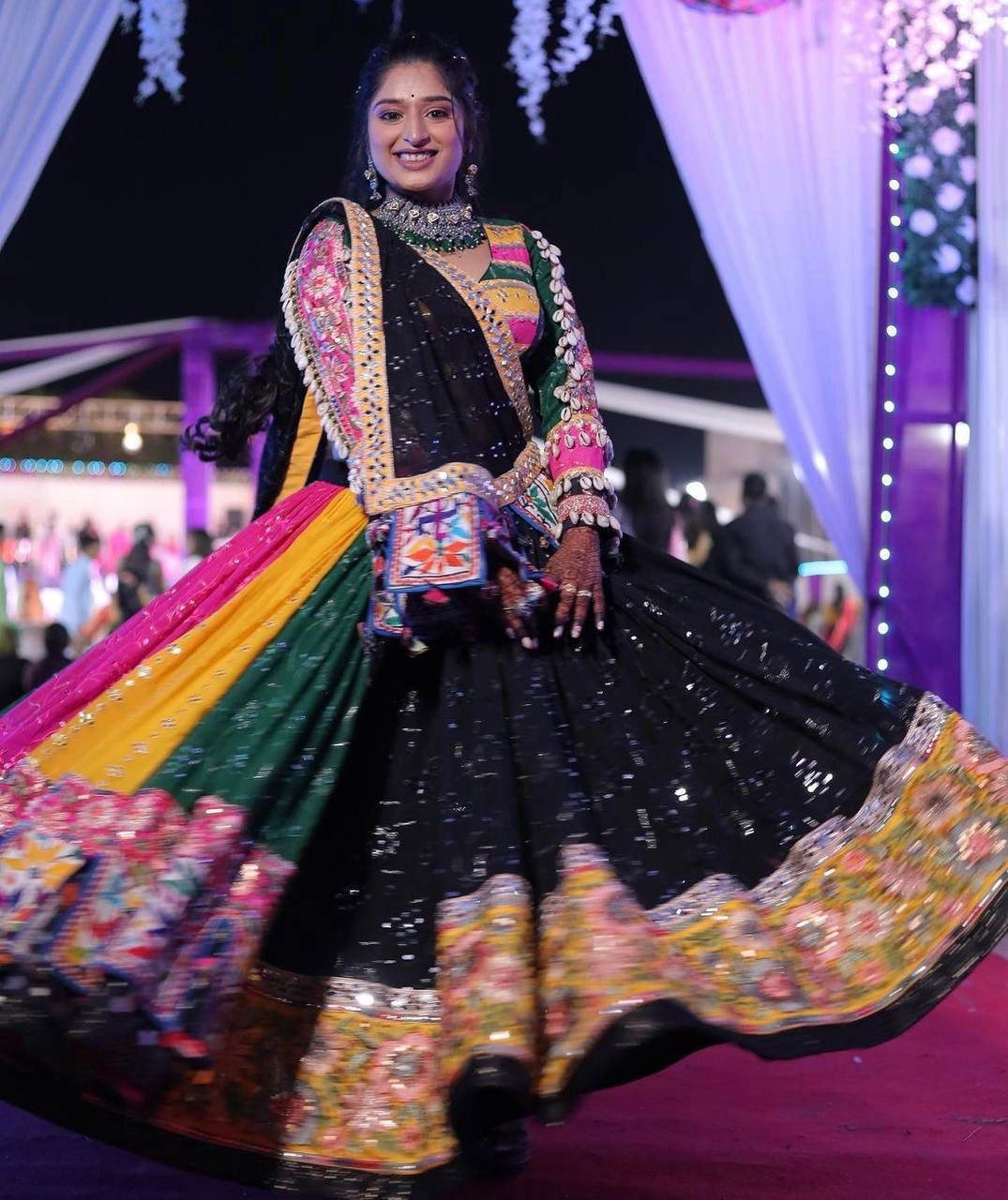 Multi Navratri Collection Lehenga Designs For Garba