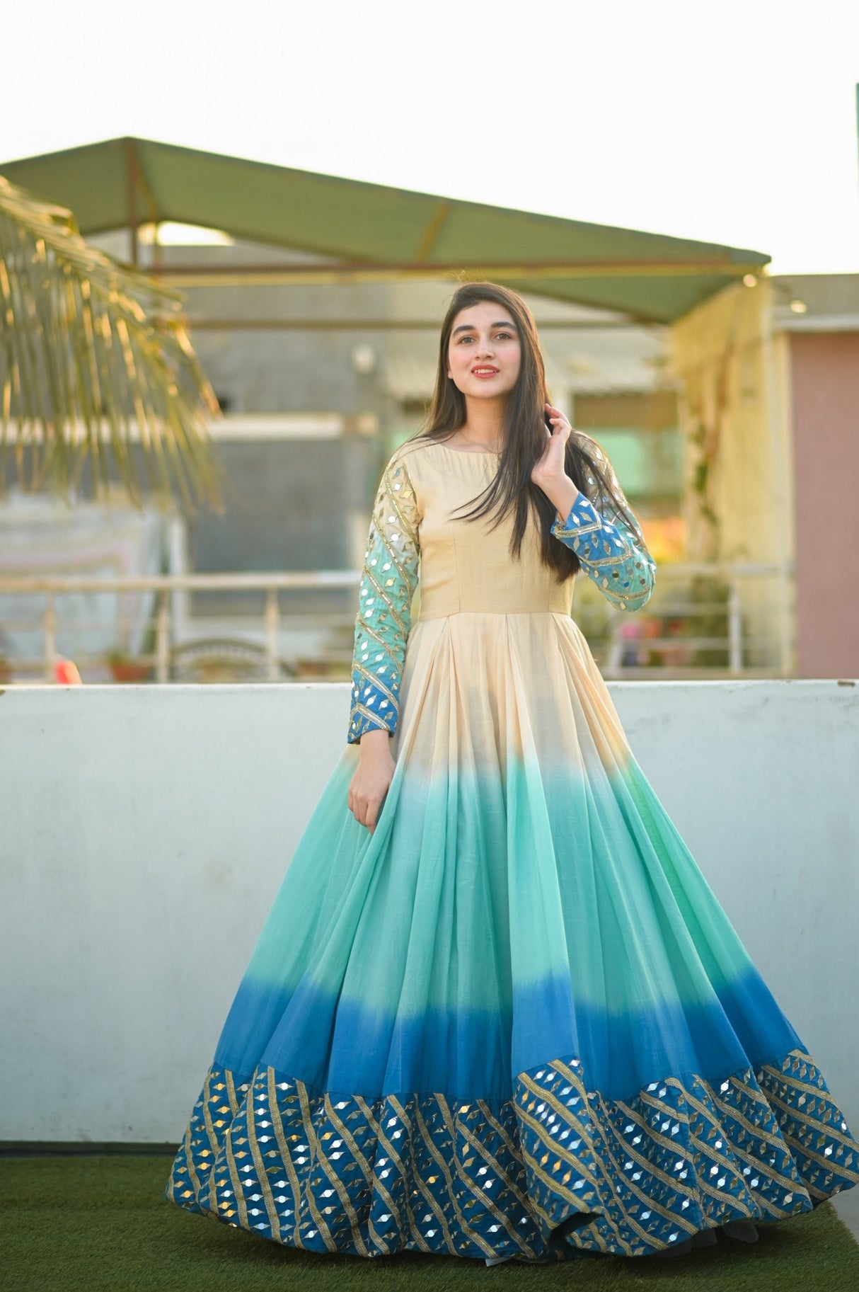 Designer Beautiful Printed Gown Designs For Girls