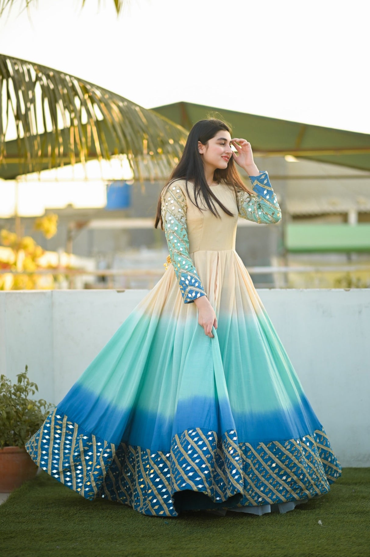 Designer Beautiful Printed Gown Designs For Girls