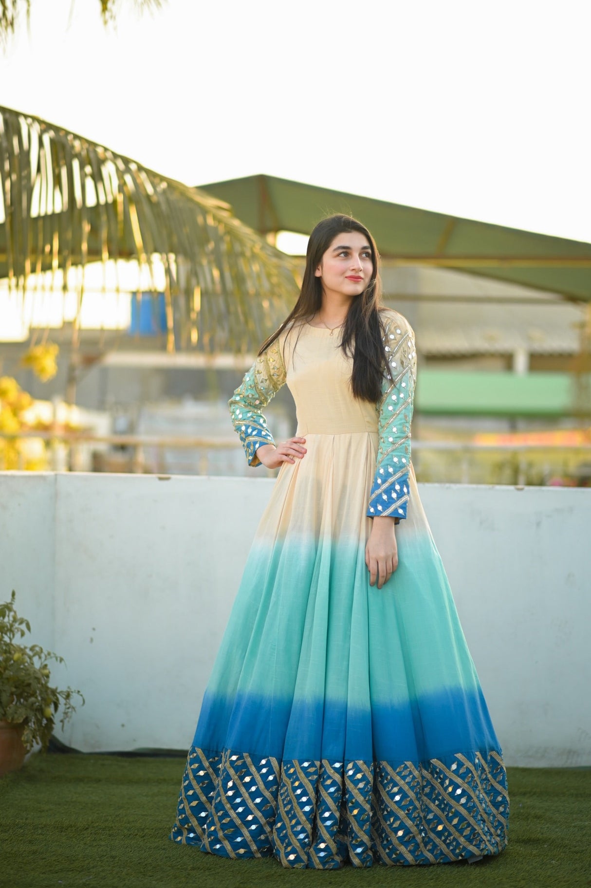 Designer Beautiful Printed Gown Designs For Girls