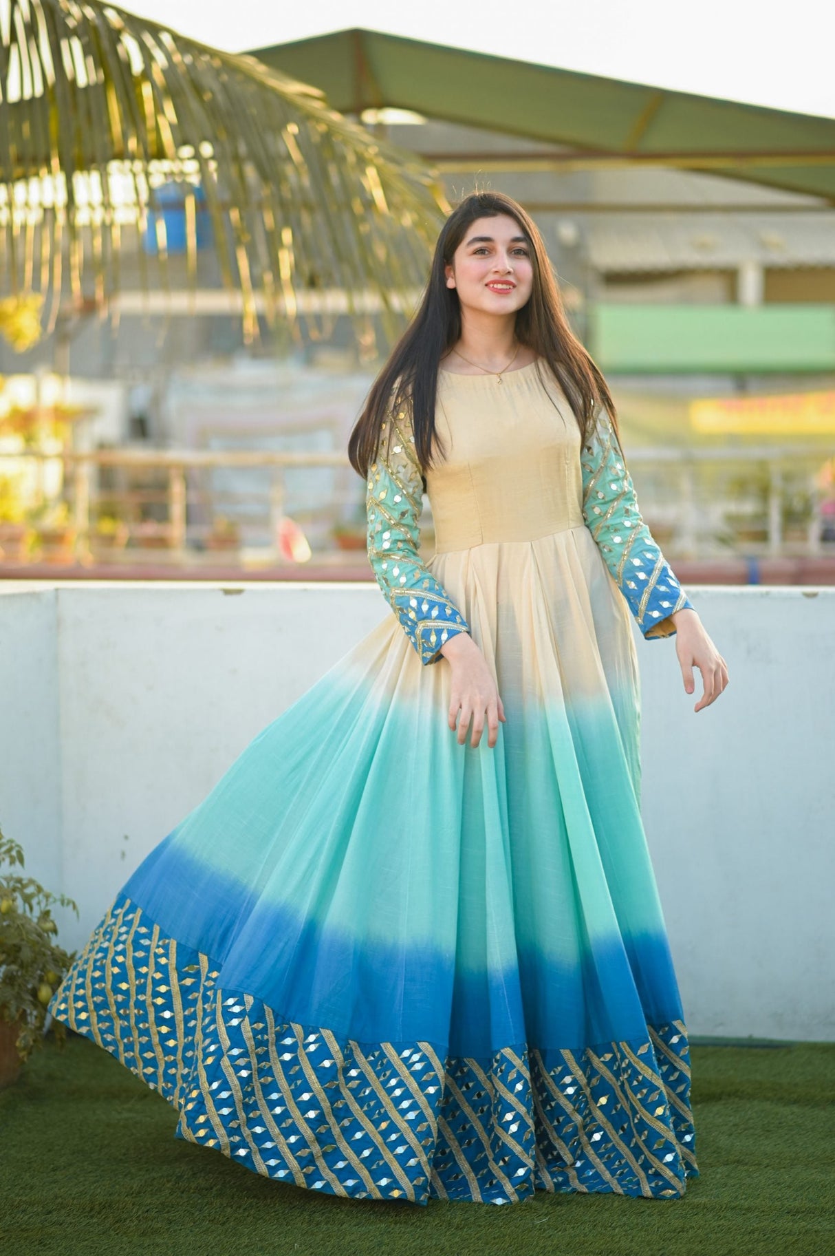 Designer Beautiful Printed Gown Designs For Girls