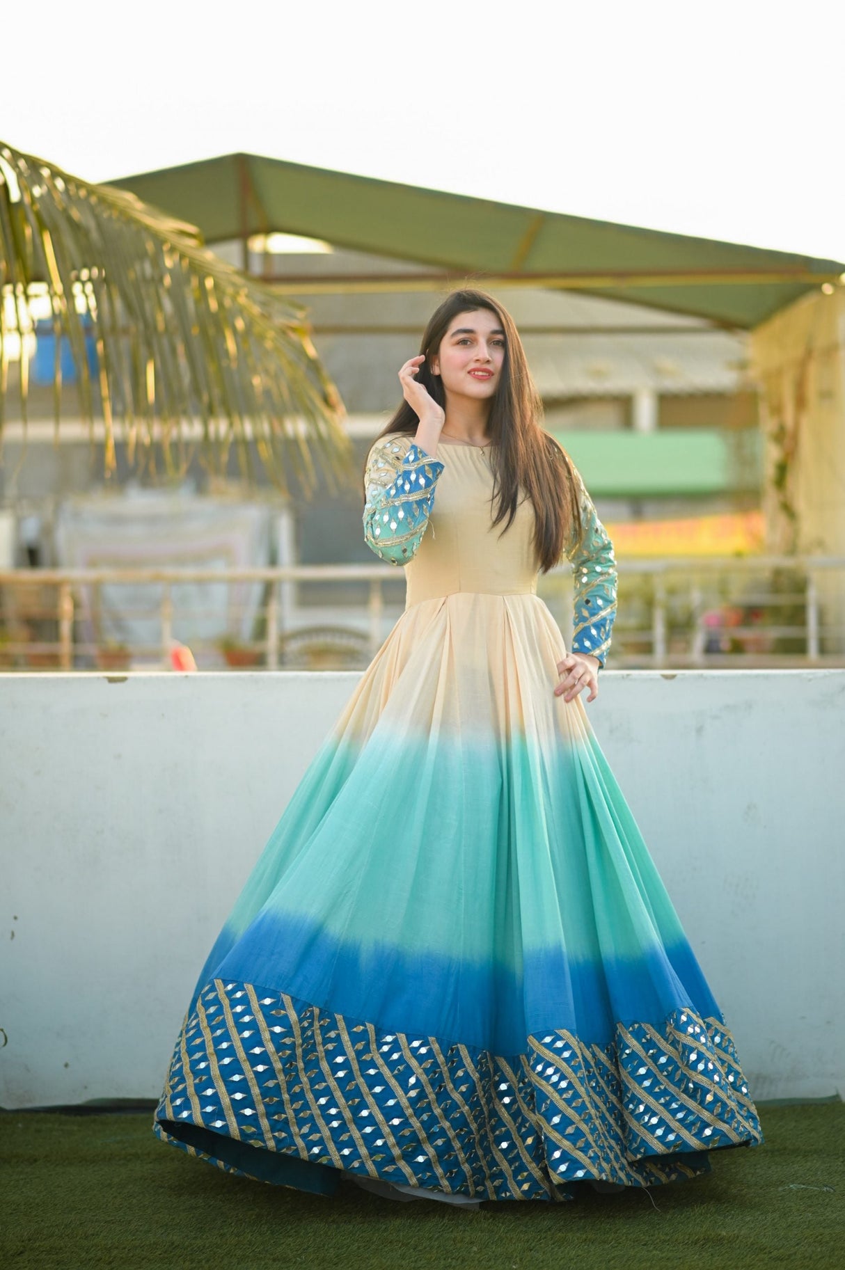 Designer Beautiful Printed Gown Designs For Girls