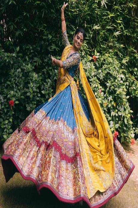 Navratri Special Printed Mirror Work Lehenga Choli