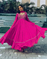 Embroidered Ruffle Layer Multi Gown Designs For Girls