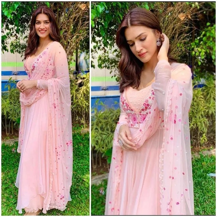 Pink Kurta Party Wear Dress Indian Set