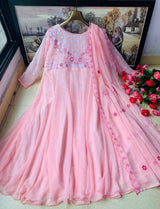Pink Kurta Party Wear Dress Indian Set