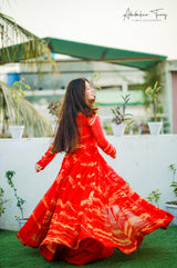 Latest Pure Georgette Printed Work Gown In Low Rate