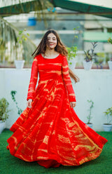 Latest Pure Georgette Printed Work Gown In Low Rate
