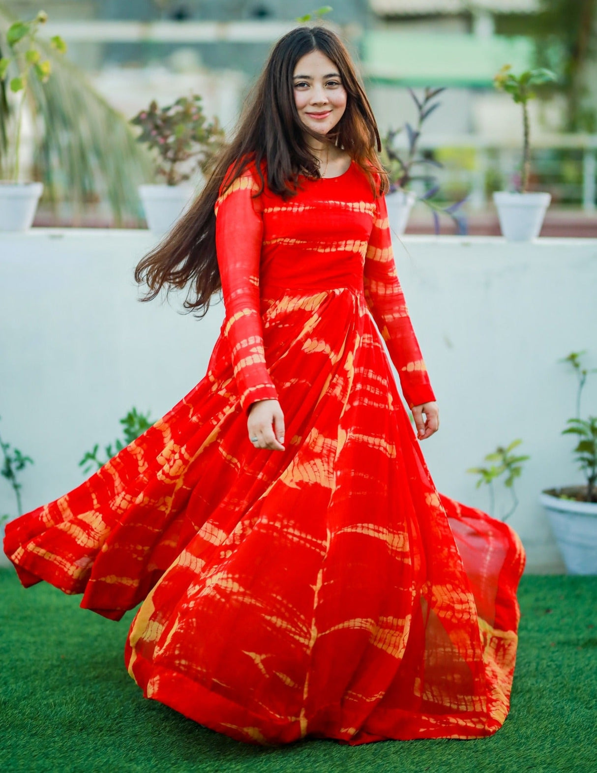 Latest Pure Georgette Printed Work Gown In Low Rate