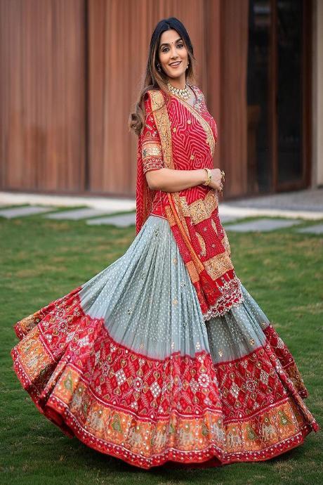 Stylish Navratri Silk Lehenga Choli For Women