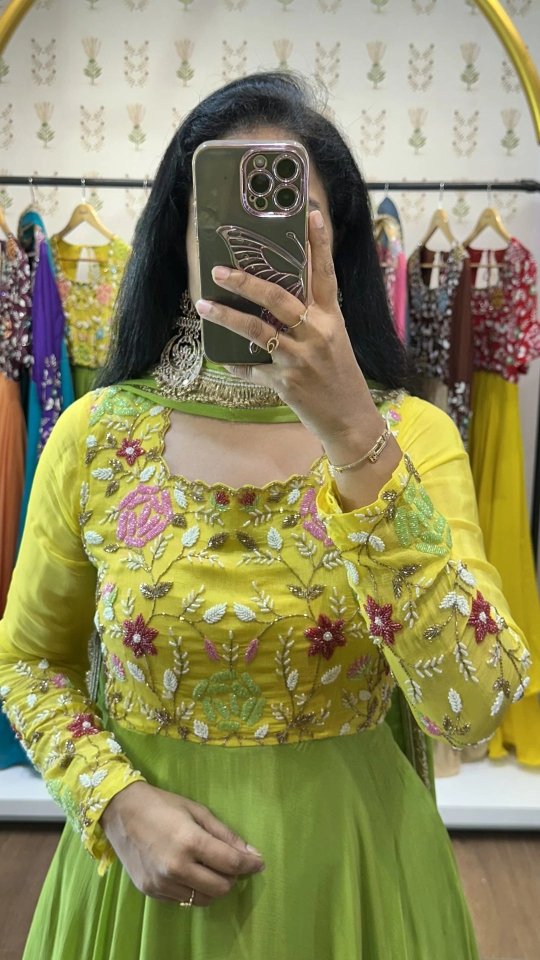 Nitya – Yellow & Green