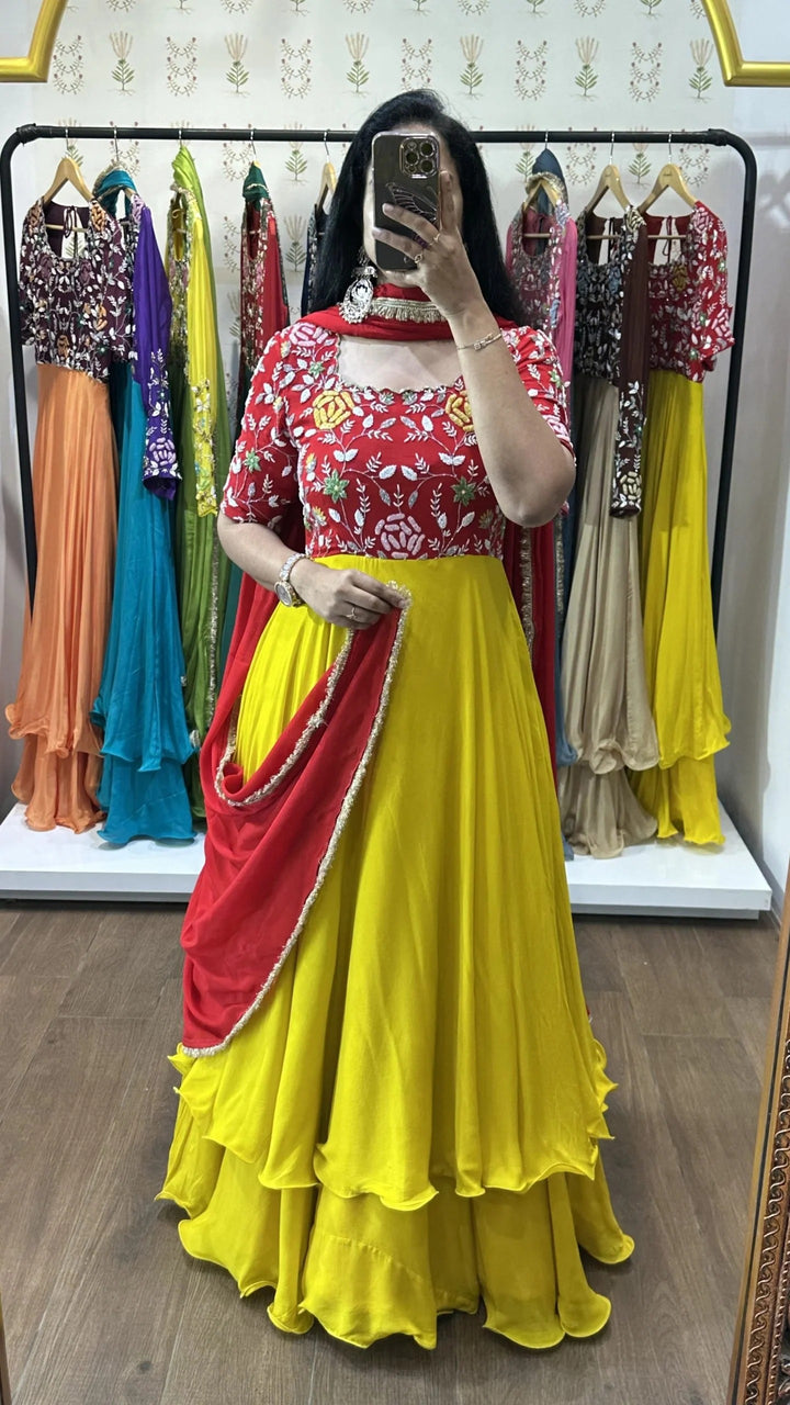 Nitya – Red & Yellow