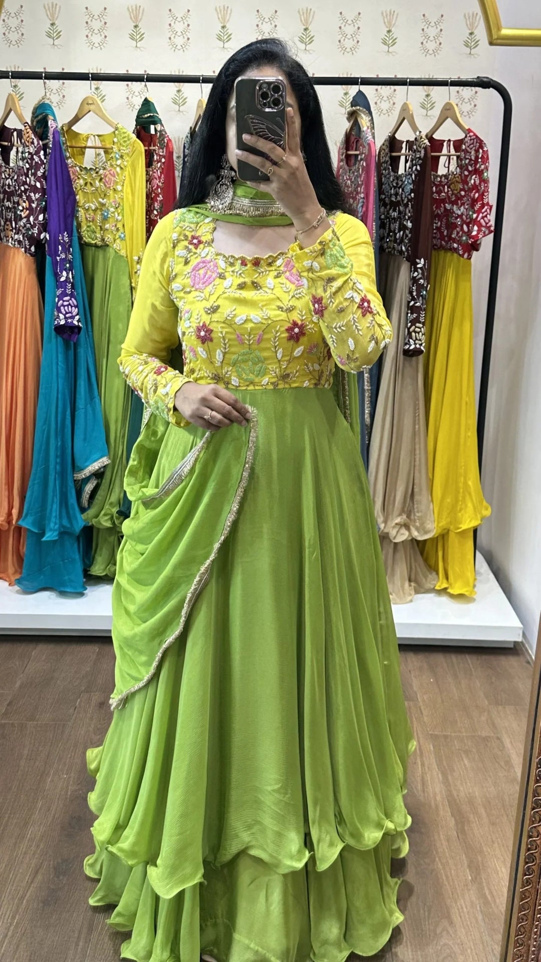 Nitya – Yellow & Green