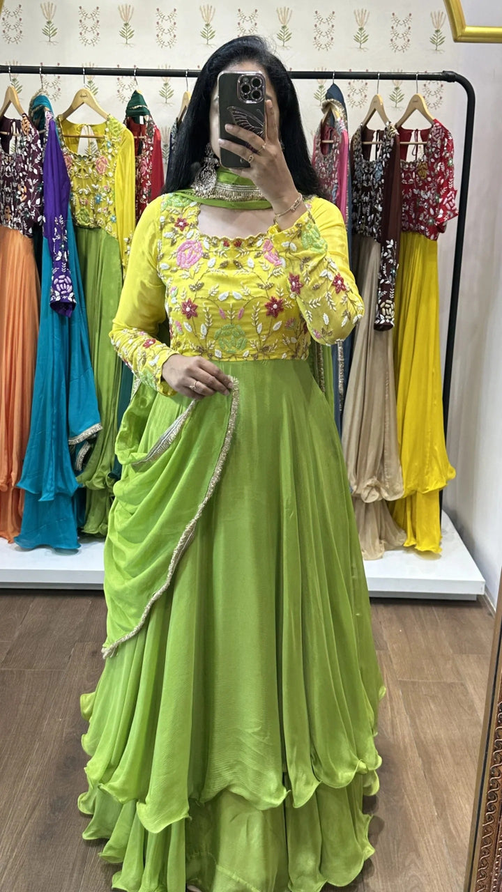 Nitya – Yellow & Green