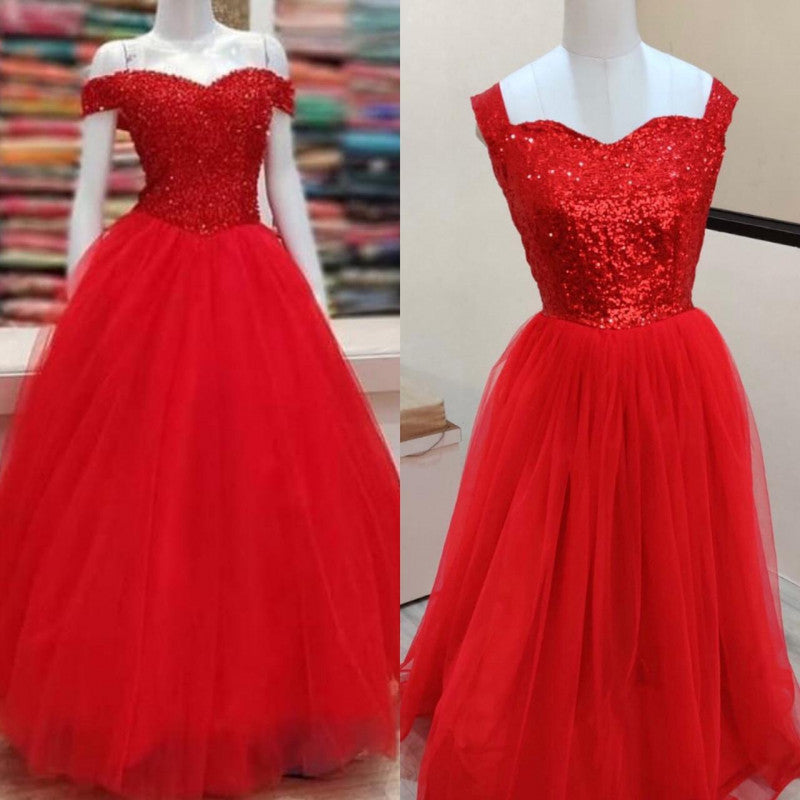 Designer Red Color Party Wear Long Gorgeous Gown